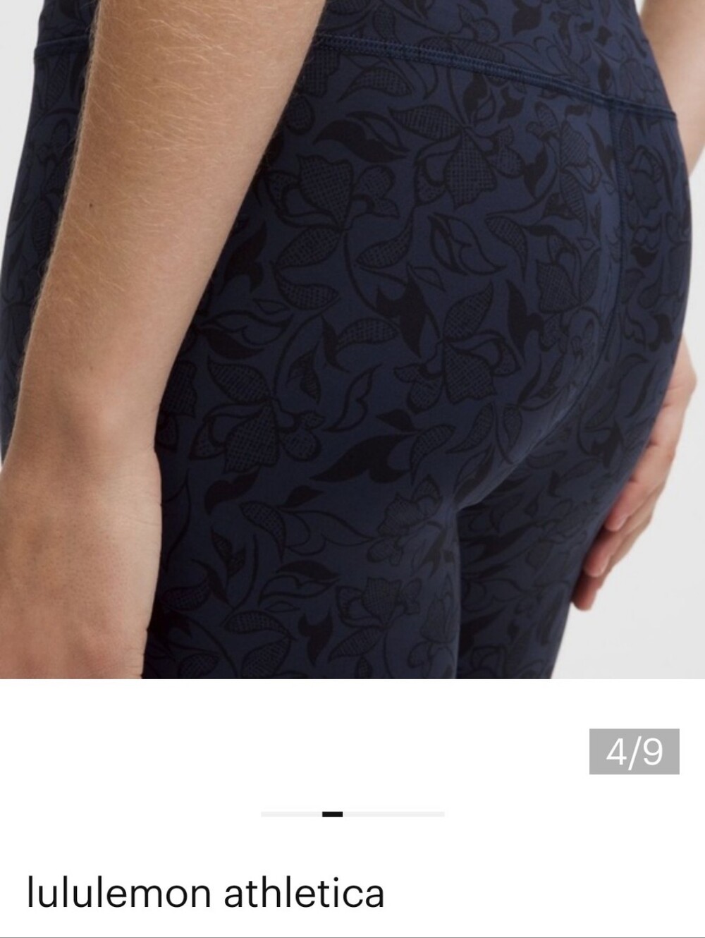 lululemon athletica Blue Floral Print Leggings